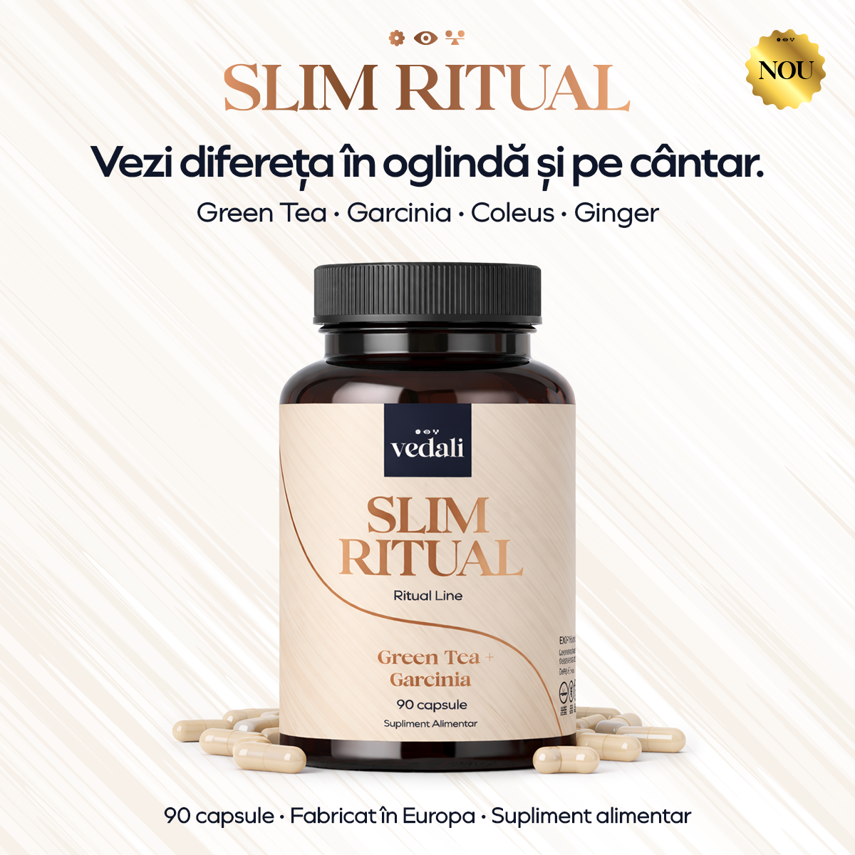 Slim Ritual, 120 capsule, Vedali — Control natural & Siluetă echilibrată
