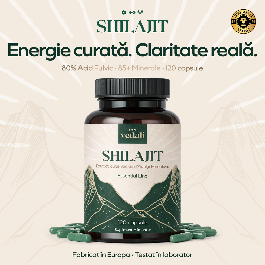 Shilajit, 120 capsule, Vedali — Energie & Claritate Naturală