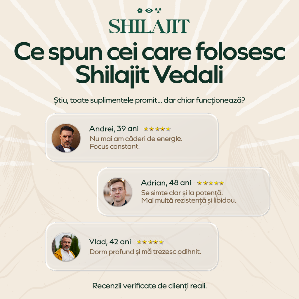 Shilajit, 120 capsule, Vedali — Energie & Claritate Naturală