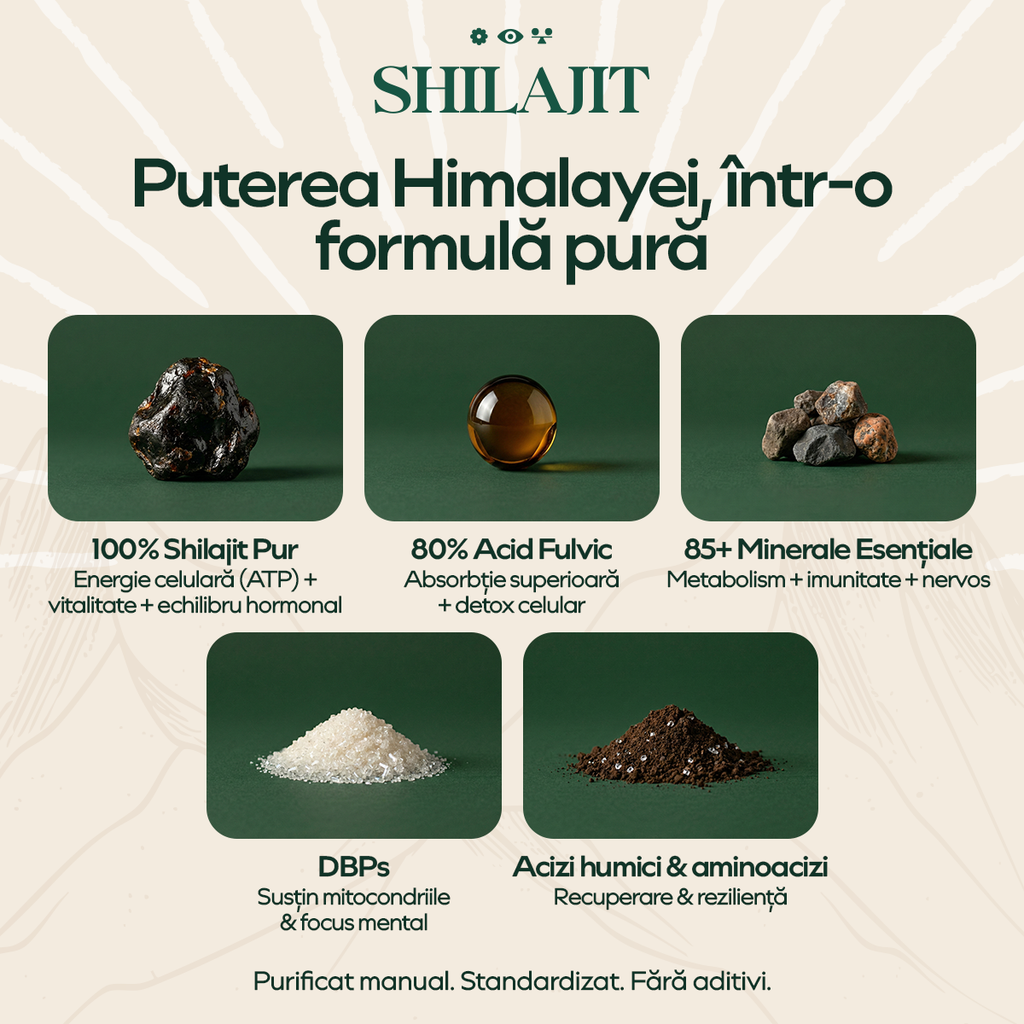 Shilajit, 120 capsule, Vedali — Energie & Claritate Naturală