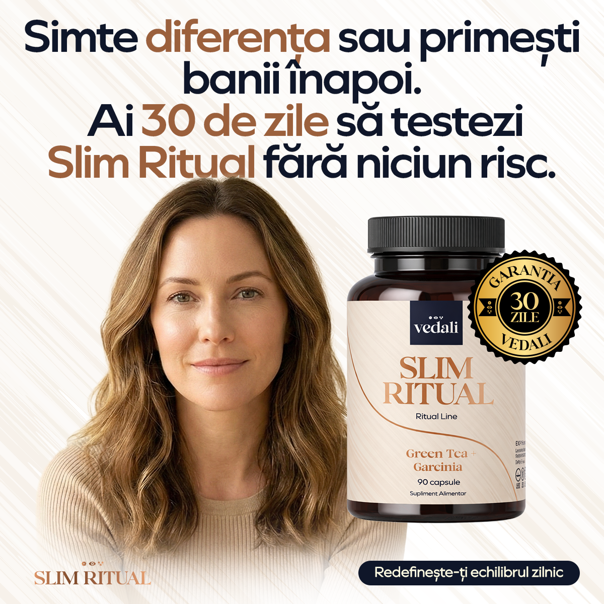Slim Ritual, 120 capsule, Vedali — Control natural & Siluetă echilibrată
