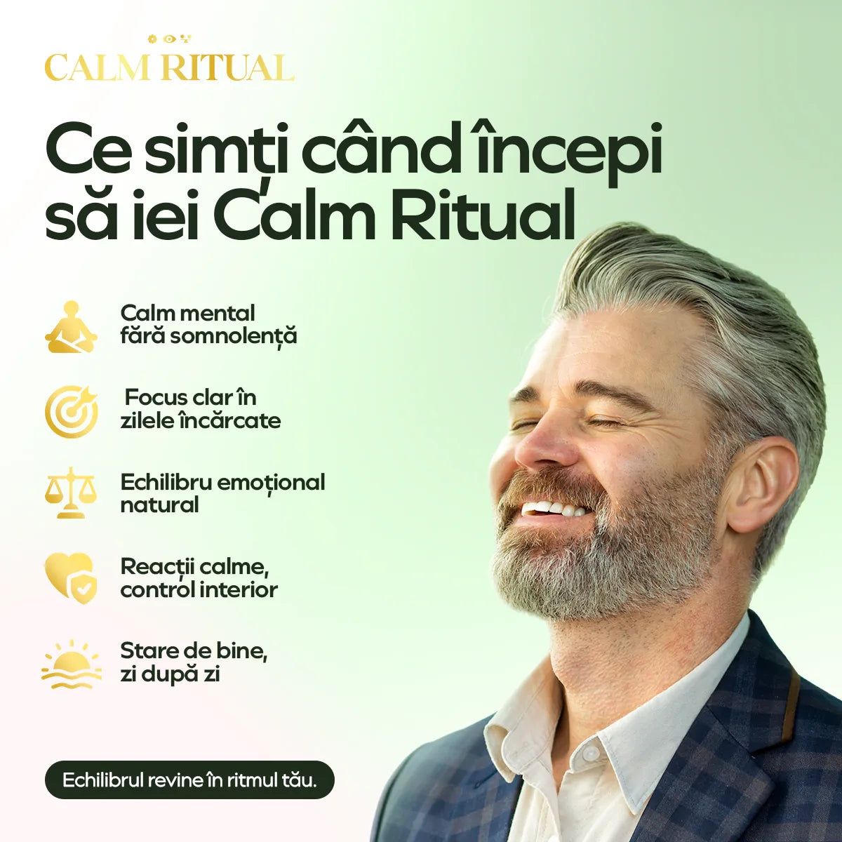 Ce simți când începi să iei Calm Ritual — calm mental, focus, echilibru emoțional