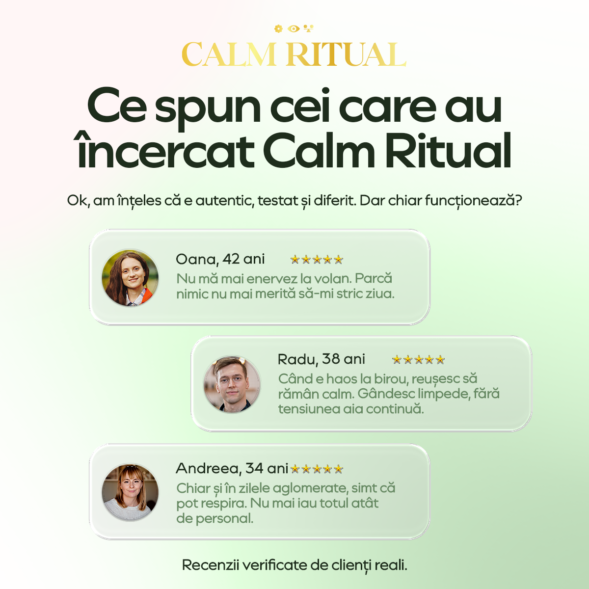 Ce spun clienții care au &icirc;ncercat Calm Ritual