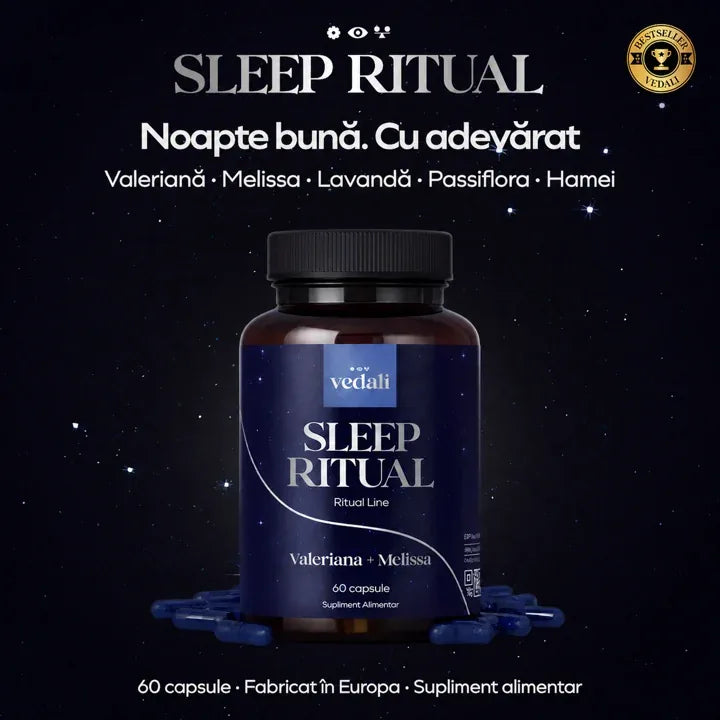 Sleep Ritual — supliment cu valeriană și melisă, 60 de capsule