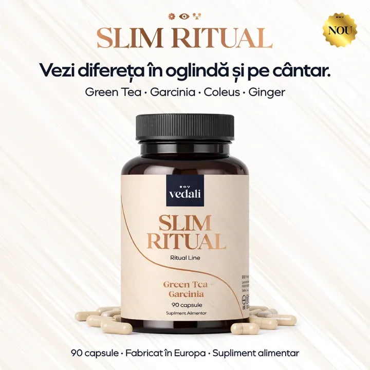 Slim Ritual — supliment cu ceai verde și garcinia, 90 de capsule